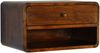 Flieks Schwebenachttisch aus Massivholz mit Schublade & offenem Regal, 45 x 32 x 25cm, Dunkelbraun Bild 4