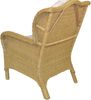 Rattansessel, Ohrensessel, Nostalgie-Sessel, handgeflochten, mit Kissen Bild 2