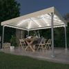 vidaXL Pavillon mit LED-Lichterkette 400x300 cm Cremeweiß Aluminium 3070351 Bild 2