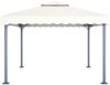 vidaXL Pavillon mit LED-Lichterkette 400x300 cm Cremeweiß Aluminium 3070351 Bild 4