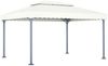 vidaXL Pavillon mit LED-Lichterkette 400x300 cm Cremeweiß Aluminium 3070351 Bild 3