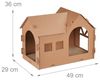 Relaxdays Katzenhaus Pappe mit Kratzbrett Bild 5