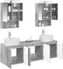 vidaXL Badezimmerschrank-Set 5 pcs Betongrau Holzwerkstoff 3406442 Bild 3