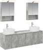 vidaXL Badezimmerschrank-Set 5 pcs Betongrau Holzwerkstoff 3406442 Bild 2