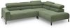 KAWOLA Sofa DELIA Ecksofa Feincord olivgrün Recamiere rechts 74 x 219 x 276 cm Bild 5
