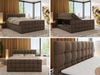 Boxspringbett ALTIVO KING DUO, Doppelbett mit Stauraum Multipocket-Matratze und Topper Bett mit Kopfteil, Fußteil - 200 x 200 cm - Braun Velvet - H3 Bild 2