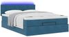 vidaXL Ottoman-Bett mit Matratze & LEDs Dunkelblau 140x200 cm Samt 3312630 Bild 3