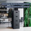 Hängeregisterschrank abschließbar SARA - 4 Schubladen mit Schloss | Aktenschrank Büroschrank aus Stahl Metallschrank, 132x46x62cm Anthrazit Bild 3