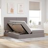 vidaXL Bett mit LED-Lichtleisten mit Kopfteil Taupe 180 x 200 cm Stoff 3372824 Bild 4
