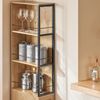 SoBuy NSR13-N Badezimmer-Hochschrank, Spanplatte, Papierfurnier, Helle Eiche, 40 x 170 x 20 cm Bild 4