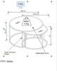 Beistelltisch >2/053-19< in Marmor hell, Metall - 42x65cm (HxD) Bild 3
