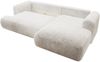 Selsey 'Ovo Cord' Ecksofa mit Cordbezug, Schlaffunktion und Stauraum, Weiß, rechts Bild 3