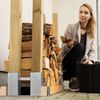 Relaxdays Silberne Holzstapelhilfe im 2er Set Bild 5