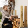 Relaxdays Silberne Holzstapelhilfe im 2er Set Bild 3