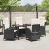 vidaXL Garten Essgruppe mit Kissen 5 pcs Schwarz Poly-Rattan 3380479 Bild 4