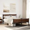 Doppelbett, Bettgestell Modernen ohne Matratze Braun Eiche 140x200 cm Holzwerkstoff d1899e Bild 2