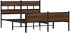 Doppelbett, Bettgestell Modernen ohne Matratze Braun Eiche 140x200 cm Holzwerkstoff d1899e Bild 3