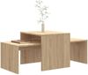 2er-Set Couchtisch, Spanplatte Sonoma-Eiche 100 x 48 x 40 cm Bild 3