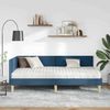 vidaXL Eckbettgestell mit Matratze Sonstiges 2 pcs Blau Stoff 3393740 Bild 2