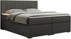 Boxspringbett, Matratze und Topper, zwei Bettkästen - LOPE - 200x200cm - Grau Kunstleder - H3 Bild 3