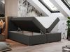 Boxspringbett, Matratze und Topper, zwei Bettkästen - LOPE - 200x200cm - Grau Kunstleder - H3 Bild 2