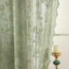 Agger Vorhang Landhaus-Rosenvorhang, Vintage-Spitzenvorhang, halbtransparenter Vorhang für Wohnzimmer- und Schlafzimmerdekoration Bild 4