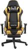 vidaXL Gaming-Stuhl mit Fußstütze Drehbar Golden PVC 20498 Bild 2