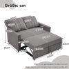 2-Sitzer Schlafsofa B 127 x T 75 x H 94 cm, mit Schlaffunktion und verstellbarer Rückenlehne Bild 5
