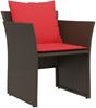 vidaXL Gartenstuhl mit Fußhocker Braun Poly Rattan 368622 Bild 4