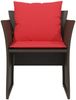 vidaXL Gartenstuhl mit Fußhocker Braun Poly Rattan 368622 Bild 5