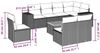 vidaXL 9-tlg. Garten-Sofagarnitur mit Kissen Grau Poly Rattan 3225486 Bild 3