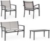 Garten-Set Adirolfi 4er Gruppe aus Metall und Textilene, modern, hellgrau, für 3–4 Personen Bild 5