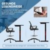 Vinsetto Bürostuhl mit Armlehnen, verstellbarer Fußring, Netzbespannung (ergonomischer Schreibtischstuhl, 1 St), für Arbeitszimmer, Büro, Grau Bild 4