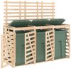 vidaXL Mülltonnenbox für 3 Tonnen Massivholz Kiefer 3157691 Bild 4