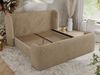Polsterbett mit Lattenrost, Doppelbett für Schlafzimmer, Gepolstertes Kopfteil, Pocket matratze Härtegrad H3/H4 - EMORA CLASSIC DUO - 140 x 200 cm - Beige Stoff - VIRE - LUX Bild 3
