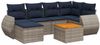 vidaXL 7-teiliges Gartensofa-Set mit Kissen, grau, Polyrattan 3225109 Bild 2
