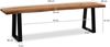 FINEBUY Essbank FB68387 (Akazie Massivholz 120x40x45,5 cm, Baumkante Modern), Esszimmerbank Baumstamm, Sitzbank Esszimmer Holz Bild 3