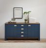 Buffet >Dijon< in Parisian Blue Nachbildung - 163x201x45cm (BxHxT) Bild 4