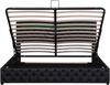 Merax LED Hydraulisches Polsterbett 180x200 Stauraumbett Doppelbett aus Kunstleder mit Lattenrost Schwarz Bild 3