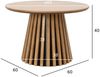 Couchtisch Gobens Ø60 cm Natur - Moderner Sofatisch mit zentralem Standfuß Bild 4