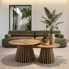 Couchtisch Gobens Ø60 cm Natur - Moderner Sofatisch mit zentralem Standfuß Bild 2