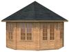 Palmako Holz Pavillon Hanna, 14,1 m², braun tauchgrundiert Bild 4