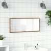vidaXL LED-Badspiegel Artisan-Eiche 100x8,5x37 cm Holzwerkstoff 856276 Bild 4