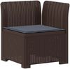 vidaXL 4-Sitzer Gartensofa mit Kissen Rattan Look PP Braun 3443861 Bild 4
