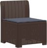 vidaXL 4-Sitzer Gartensofa mit Kissen Rattan Look PP Braun 3443861 Bild 3