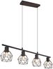 Industrial Balken Pendelleuchte NARDA Gitter Rost 4-flammig, Breite 75cm Bild 2
