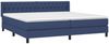 Boxspringbett mit Matratze Stoff Blau 200x200 cm, Härtegrad: H2 [3129983] Bild 3