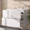 Waschbeckenunterschrank Izan Weiß 2 Teile Vicco Bild 4