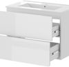 Waschbeckenunterschrank Izan Weiß 2 Teile Vicco Bild 5