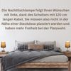 Lichthandel Hoch LED Tischleuchte Nachttischlampe 2er Set Nachttischleuchte für Schlafzimmer Tischlampe, LED wechselbar, warmweiß, LED Bild 3